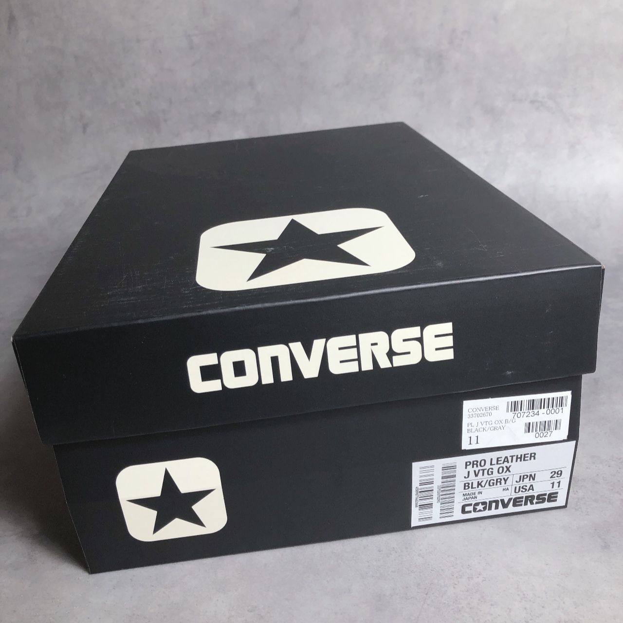 PQ426◇CONVERSE /SOMA : PRO LEATHER J VTG OX◇29cm◇グレー/黒 