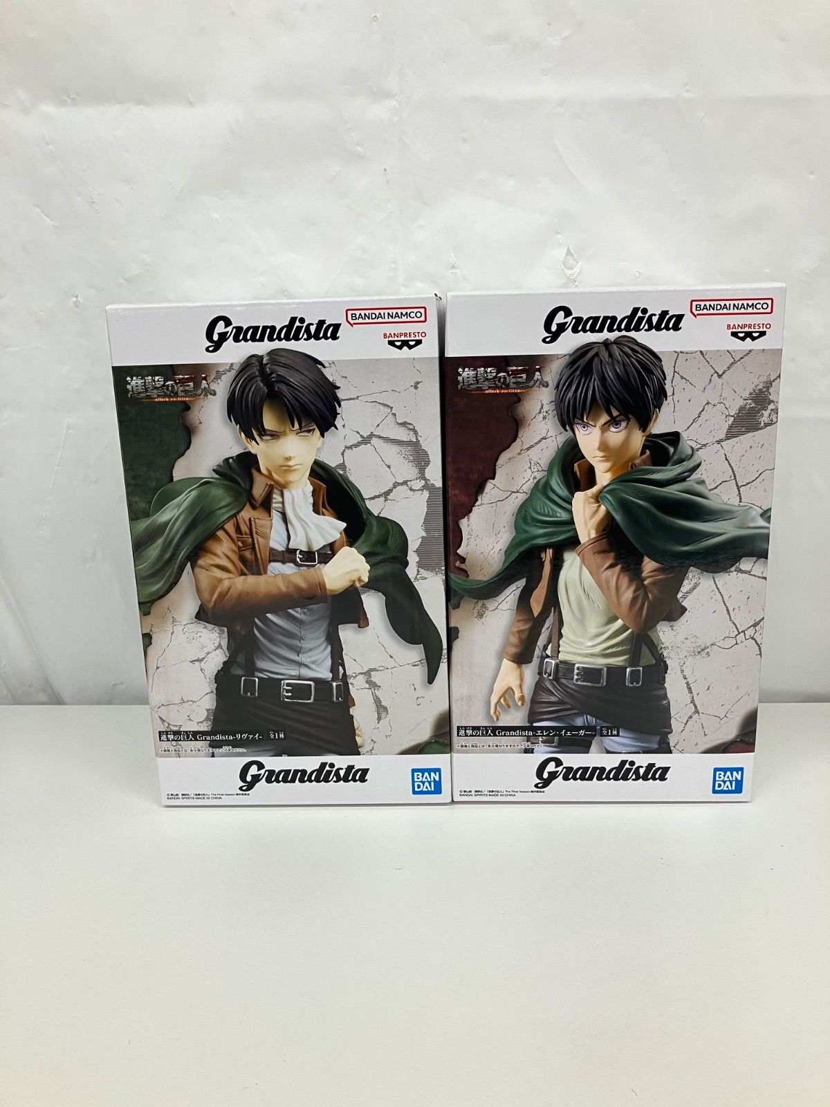 未開封 進撃の巨人 Grandista リヴァイ エレン イェーガー フィギュア 