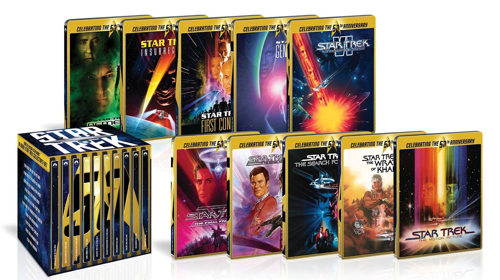 スター・トレック I-X 劇場版ブルーレイ50周年記念BOX スチールブック仕様 [Blu-ray]