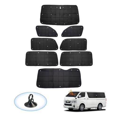 R◆AUTO SPEC トヨタ ハイエース 200系 標準ボディー 格子状 サンシェード 1台分 全窓用 吸盤タイプ HIACE 標準ボディー ロング バン用 2004年? マルチサンシェード 折り畳み式 遮光シェード プライバシー保護 盗難 8c404555