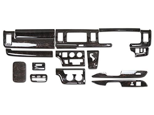R◆TRISTAR'S [ハイエース レジアスエース 200系 1型 2型 3型 標準ボディ用] インテリアパネル 16P 黒木目 マホガニー調 a5a7db89