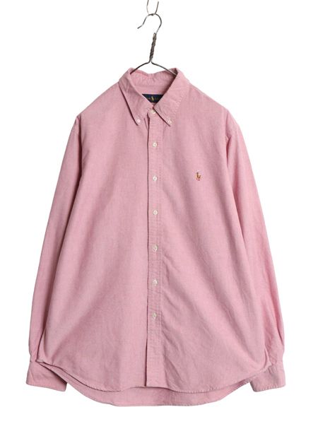 ラルフローレン 長袖 ボタンダウン シャツ メンズ XL / ポロ オックスフォード コットン 長袖シャツ ワイシャツ 大きいサイズ ワンポイント