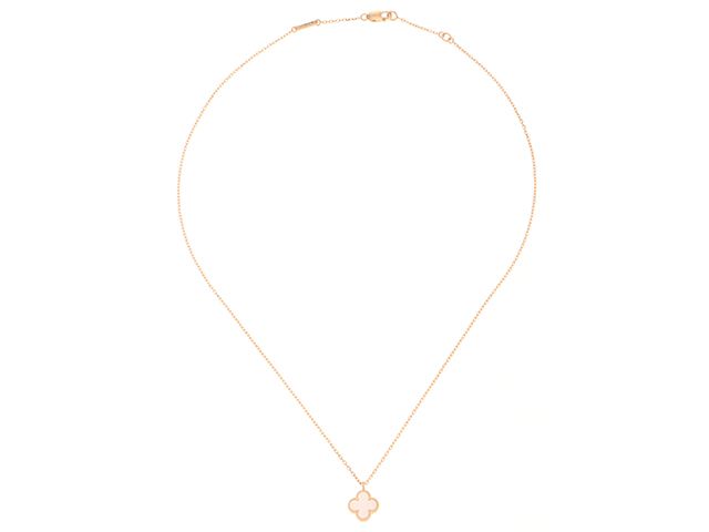 Van Cleef & Arpels ヴァンクリーフ＆アーペル ジュエリー スウィートアルハンブラNC/YG/WMP/2.6g 貴金属･宝石 VCARF69100 ネックレス イエローゴールド/ホワイトマザーオブパール ゴールド レディース【中古】471