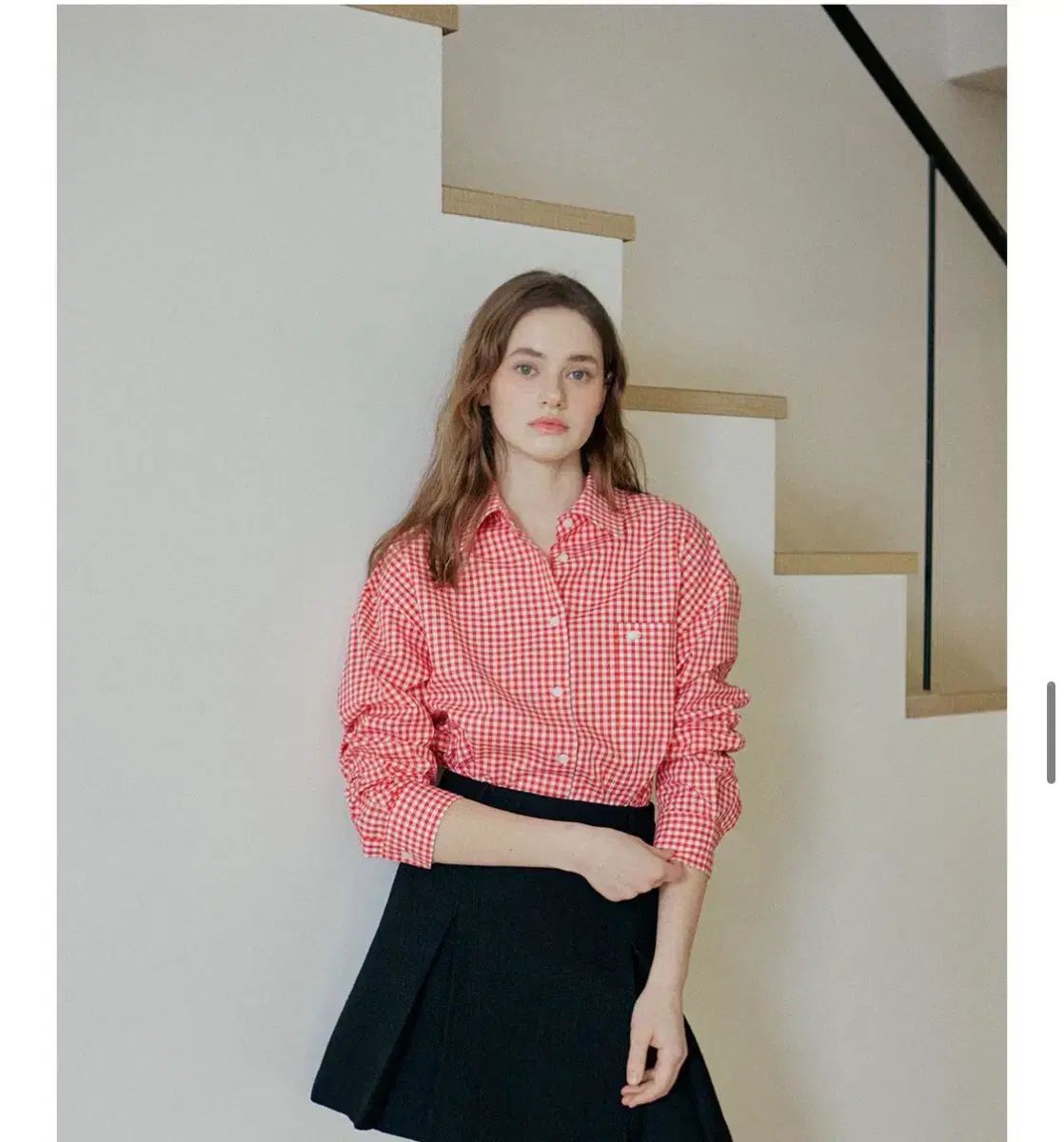 タグなし新品送料無料) yuppe GINGHAM CHECK SHIRT RED