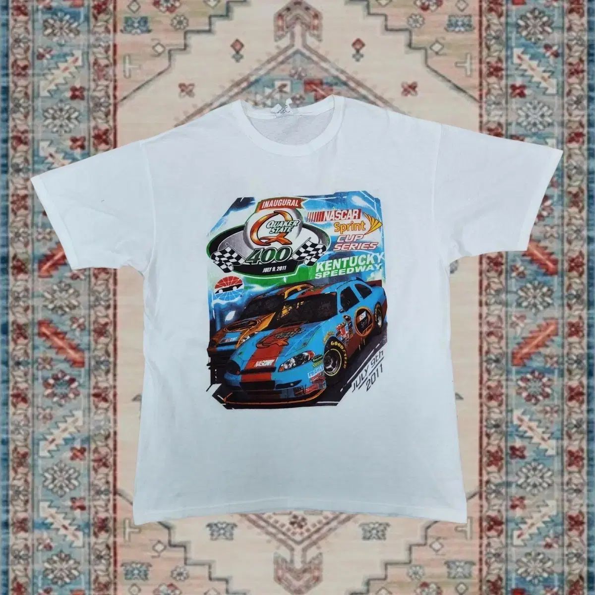 00s ヴィンテージ NASCAR ケンタッキー 400 レーシング Tシャツ White XL