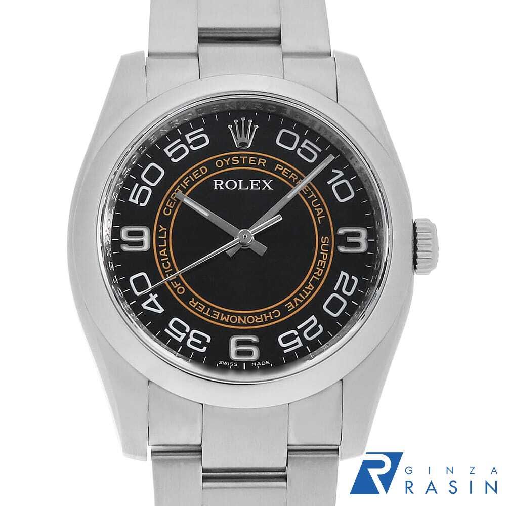 ロレックス オイスターパーペチュアル 116000 ブラック コンセントリック アラビア V番 中古 メンズ