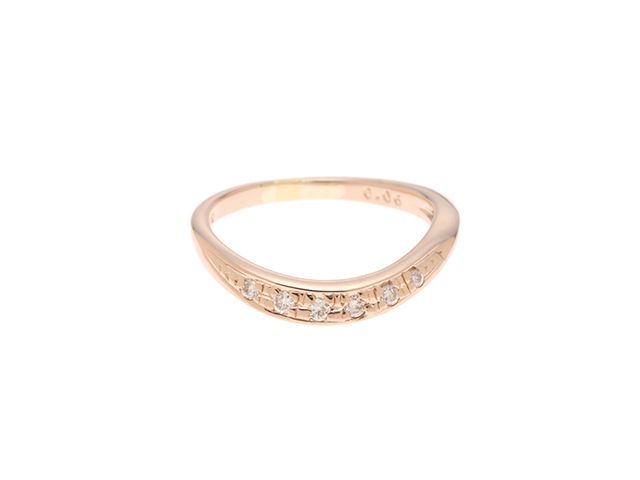 STAR JEWELRY スタージュエリー ジュエリー K18PG/D0.06ct/約2.0g/約5号【205】 貴金属･宝石 リング・指輪 K18ピンクゴールド K18PG/ダイヤモンド 5号 ピンクゴールド レディース【中古】