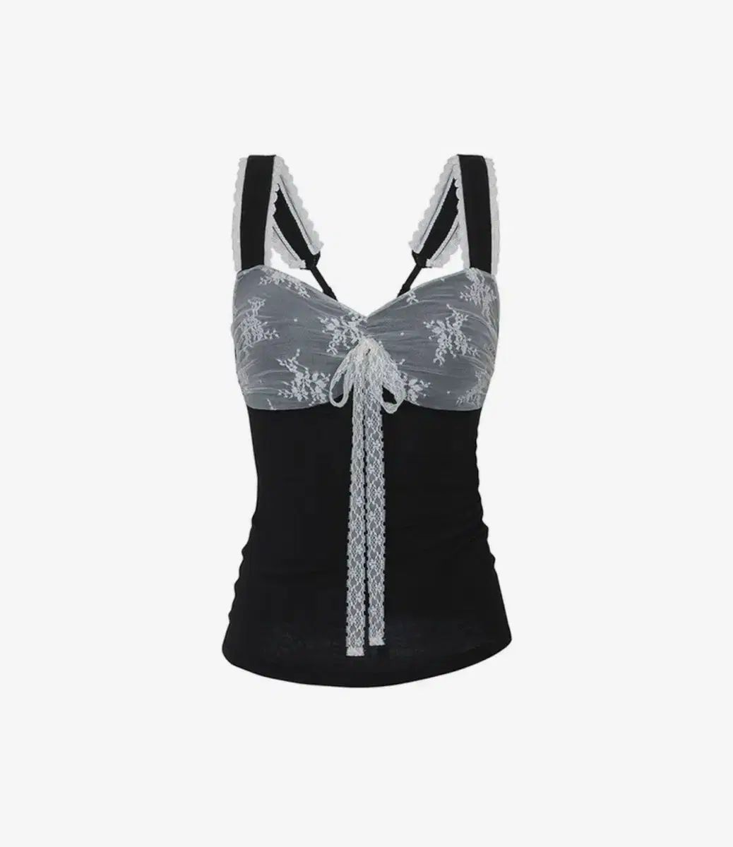 PAIN OR PLEASURE ANEMONE TOP black