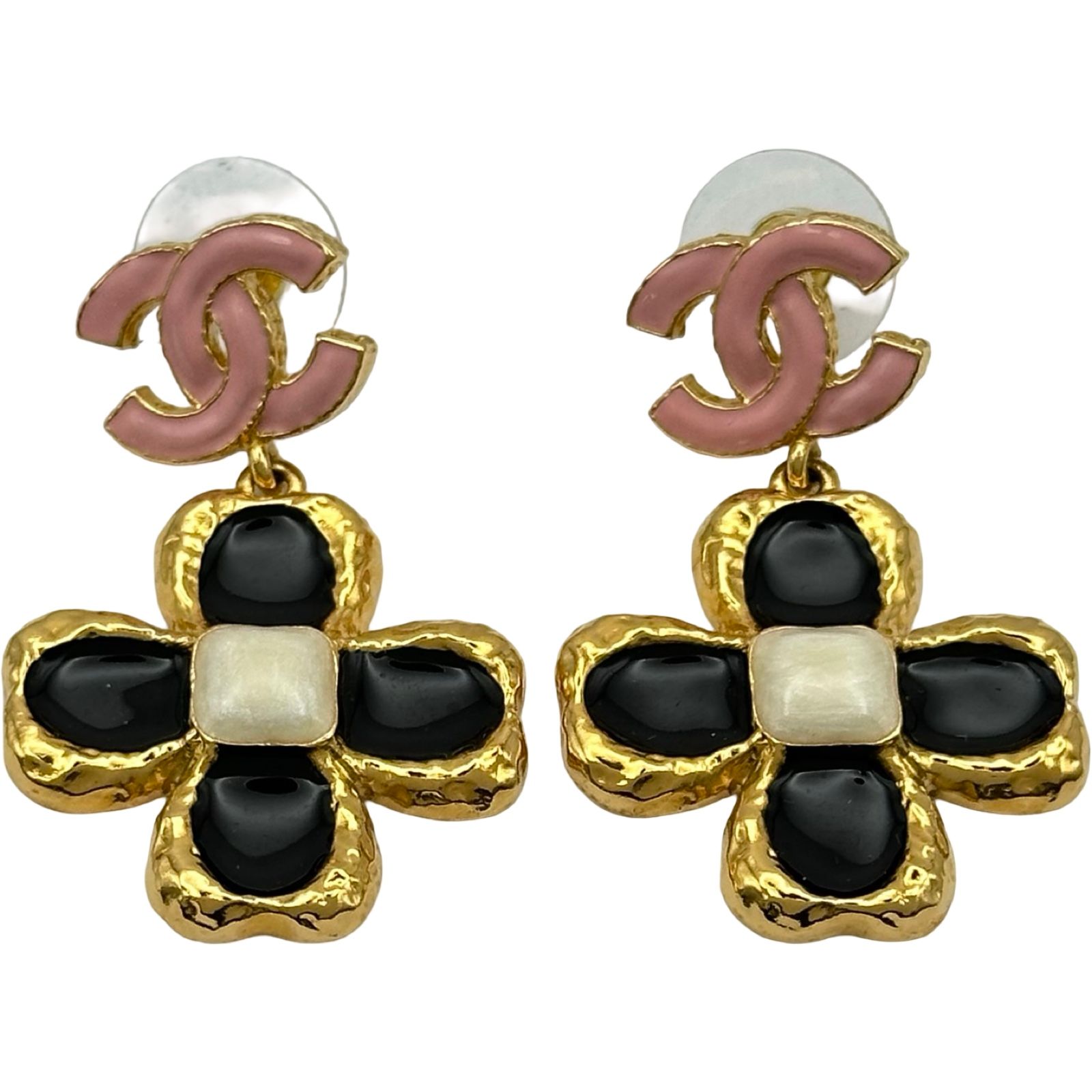 シャネル CHANEL ココマーク フラワーピアス ゴールド メタル 