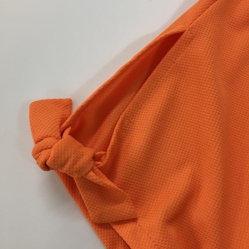 美品】アルチビオ 半袖ポロシャツ オレンジ系×白 フロント立体ロゴ