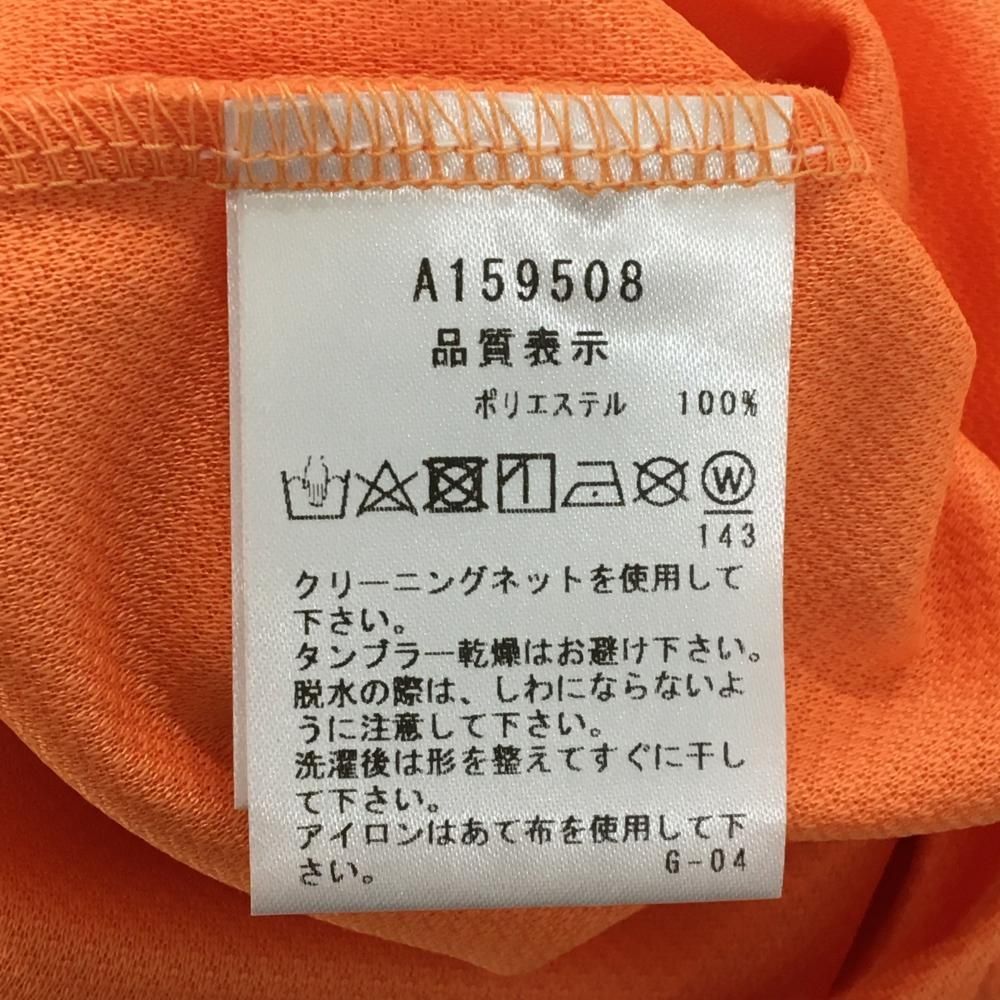 美品】アルチビオ 半袖ポロシャツ オレンジ系×白 フロント立体ロゴ