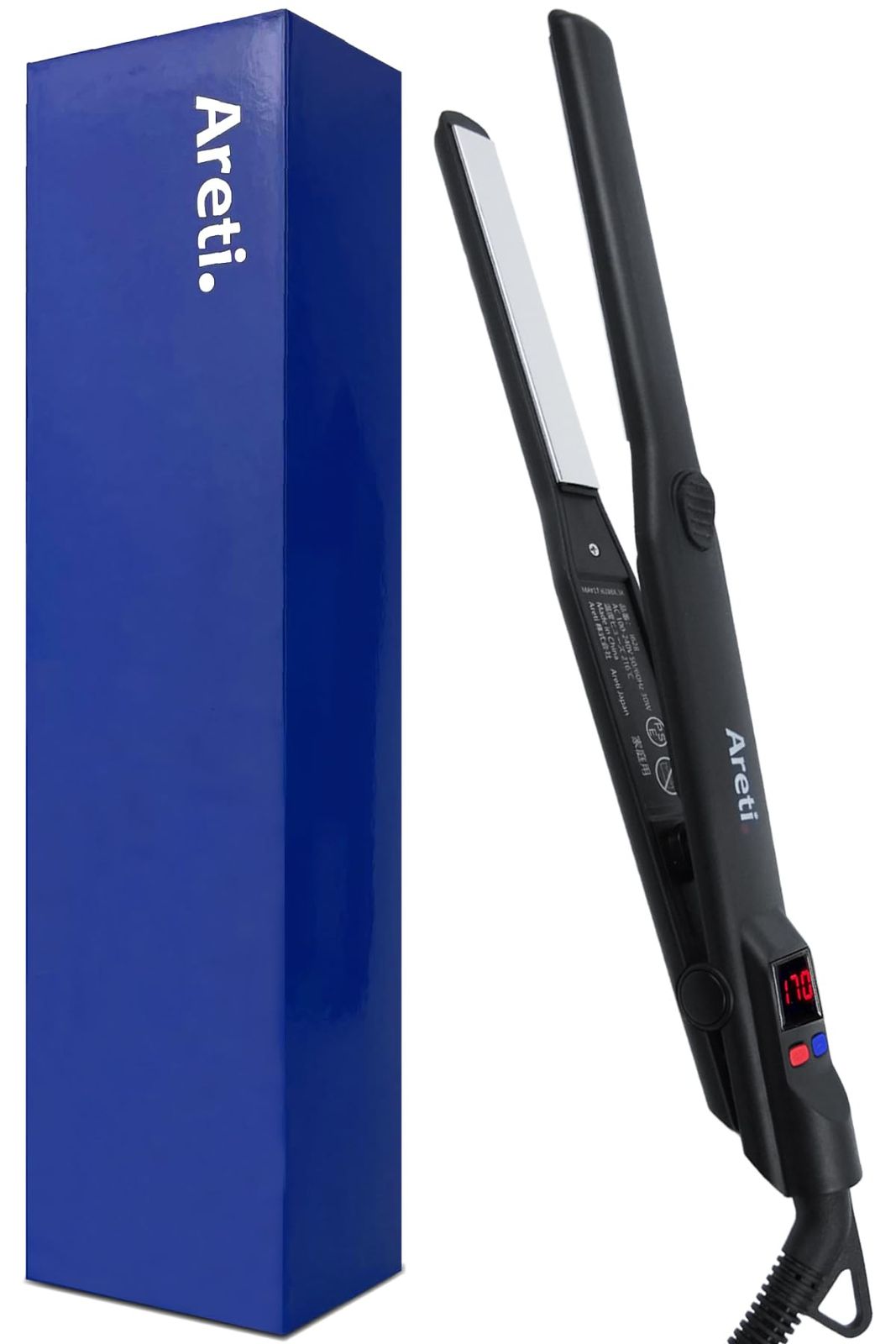 “ ヘアアイロン は アレティ ” ストレート カール 2way 極細?極長 15mm プレート 急速170℃ たくさん挟めて時短 メンズ 前髪 ダメージレス 60℃から230℃まで細かな34段階温度設定 チタニウムコーティング Areti- 7e898717
