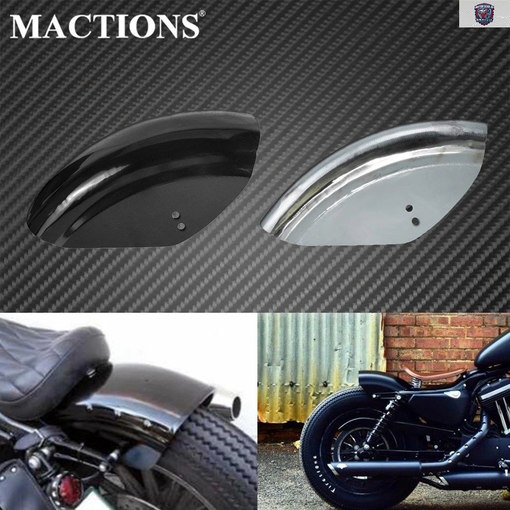 オートバイ用ショートフラットリアフェンダーマッドガードカバーカフェレーサーハーレースポーツスターXL1200 883 72 48