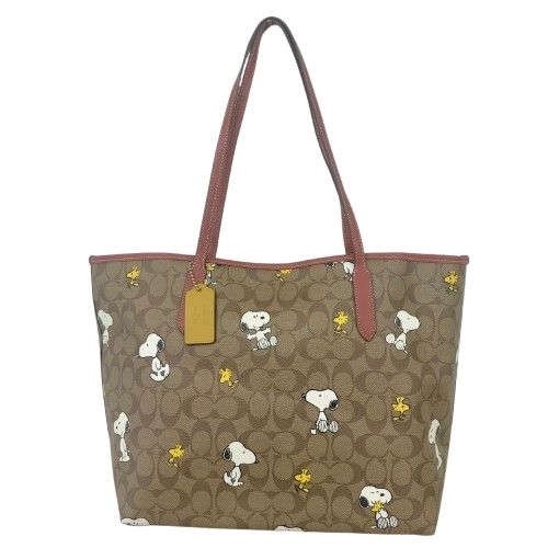 ♪COACH × PEANUTS コーチ スヌーピー シグネチャー H2278-CF166 トートバッグ レザー レディース