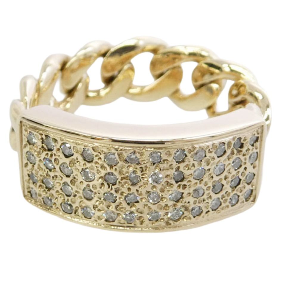 TENDERLOIN テンダーロイン 【新品仕上げ済】8K ゴールド ダイヤ I.D RING GOLD STONE リング ゴールド系 約21.5号【美品】【中古】