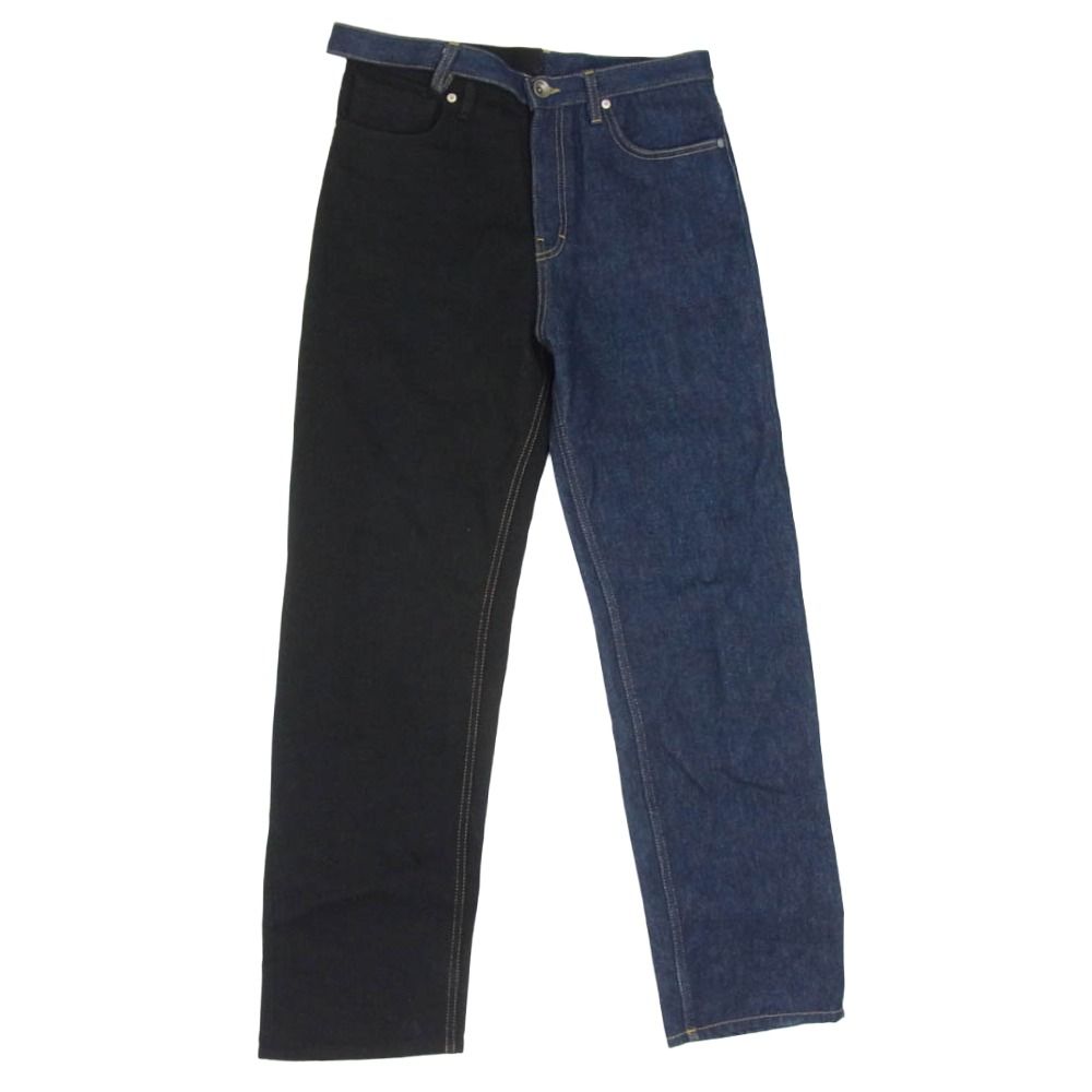 MAISON MARGIELA メゾンマルジェラ 19AW S30LA0138 四つタグ 10ライン Two-Tone Straight Denim Pants ツートーン ストレート デニム パンツ バイカラー インディゴブルー系 29【中古】