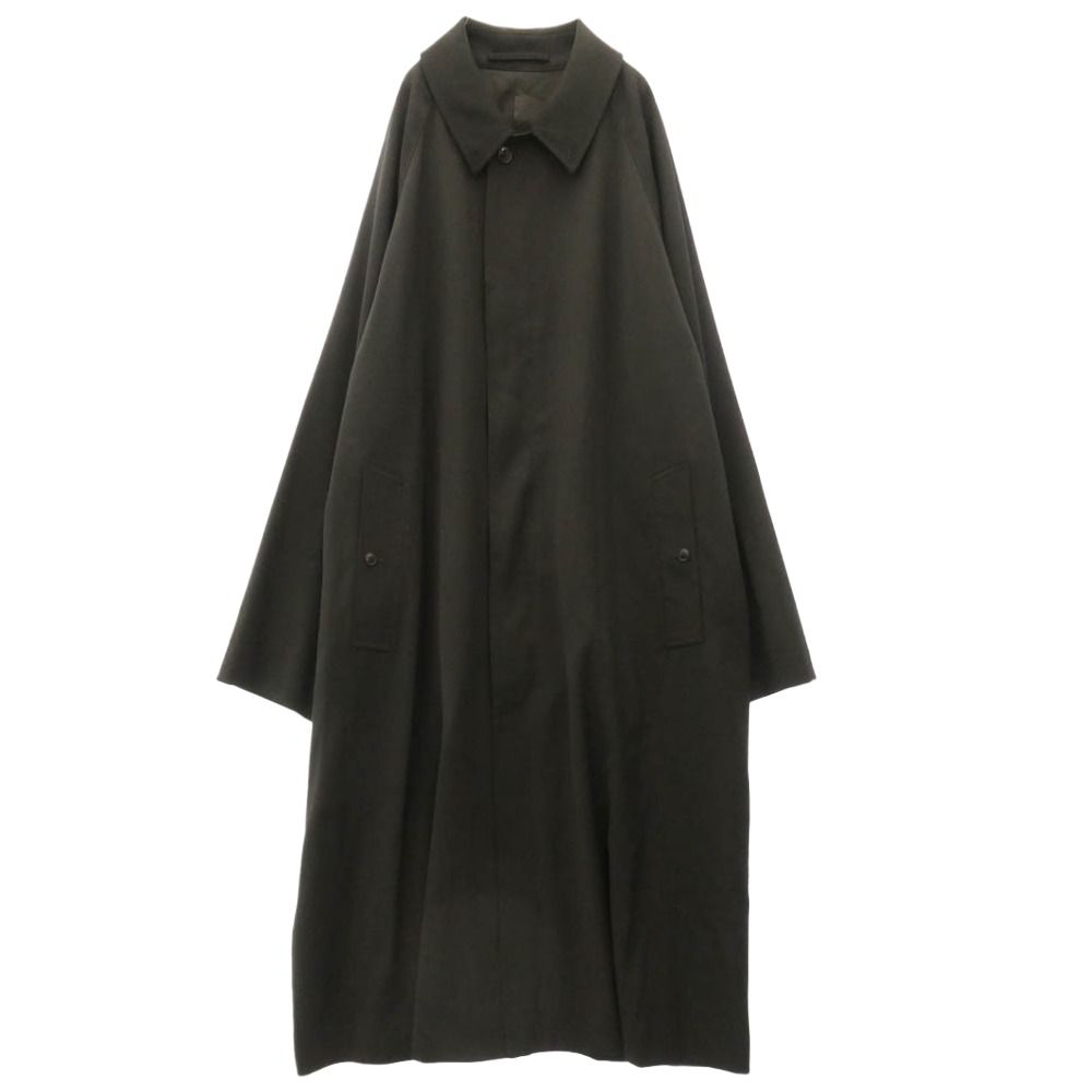COMOLI コモリ 24AW A03-04015 ウールギャバ バルカラーコート ギャバジン ステンカラーコート ブラック系 4【美品】【中古】