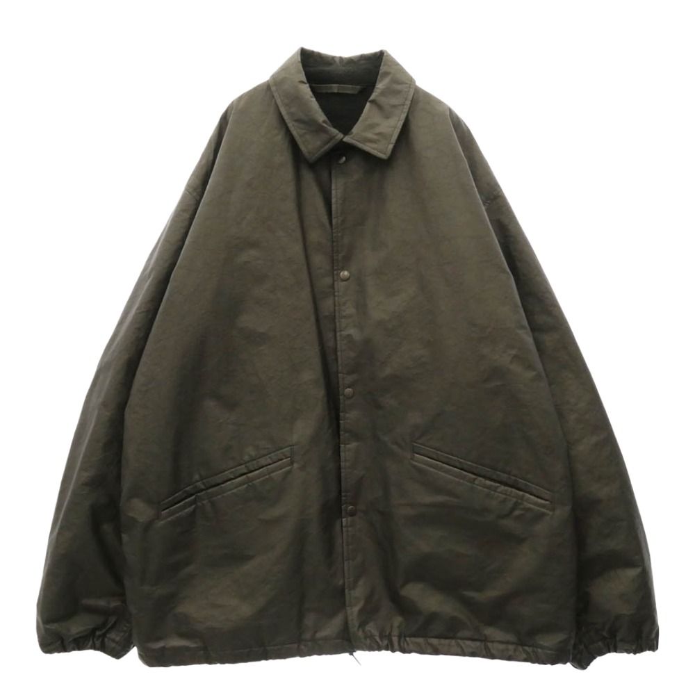 COMOLI コモリ 25SS B01-01016 ペーパーレザー コーチジャケット ブラック系 3【中古】