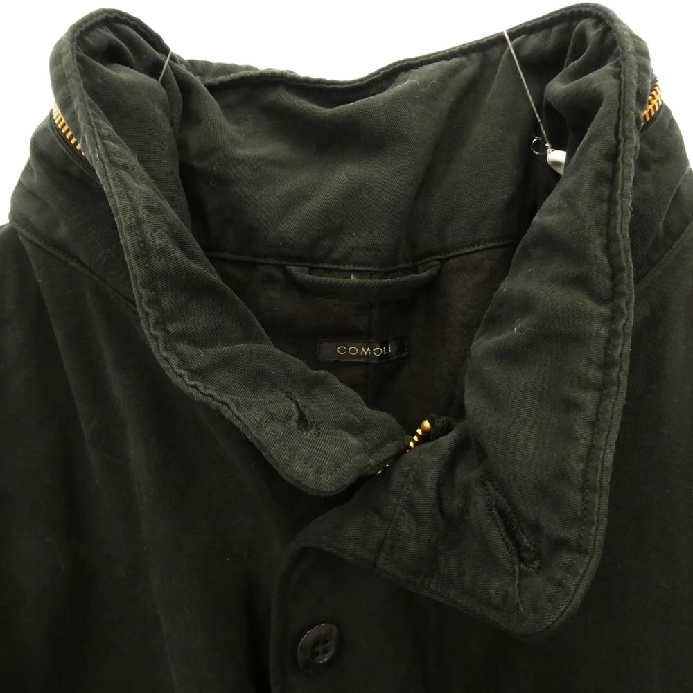 COMOLI コモリ 25AW C03-01026 製品染め M65 ジャケット ブラック系 3