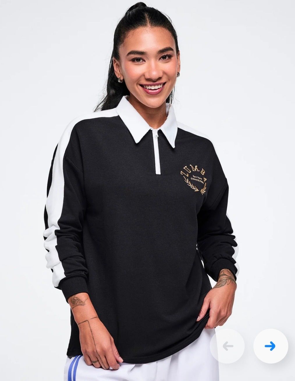 Worldwide Long Sleeve Zip Polo ズンバ 正規品 ZUMBA