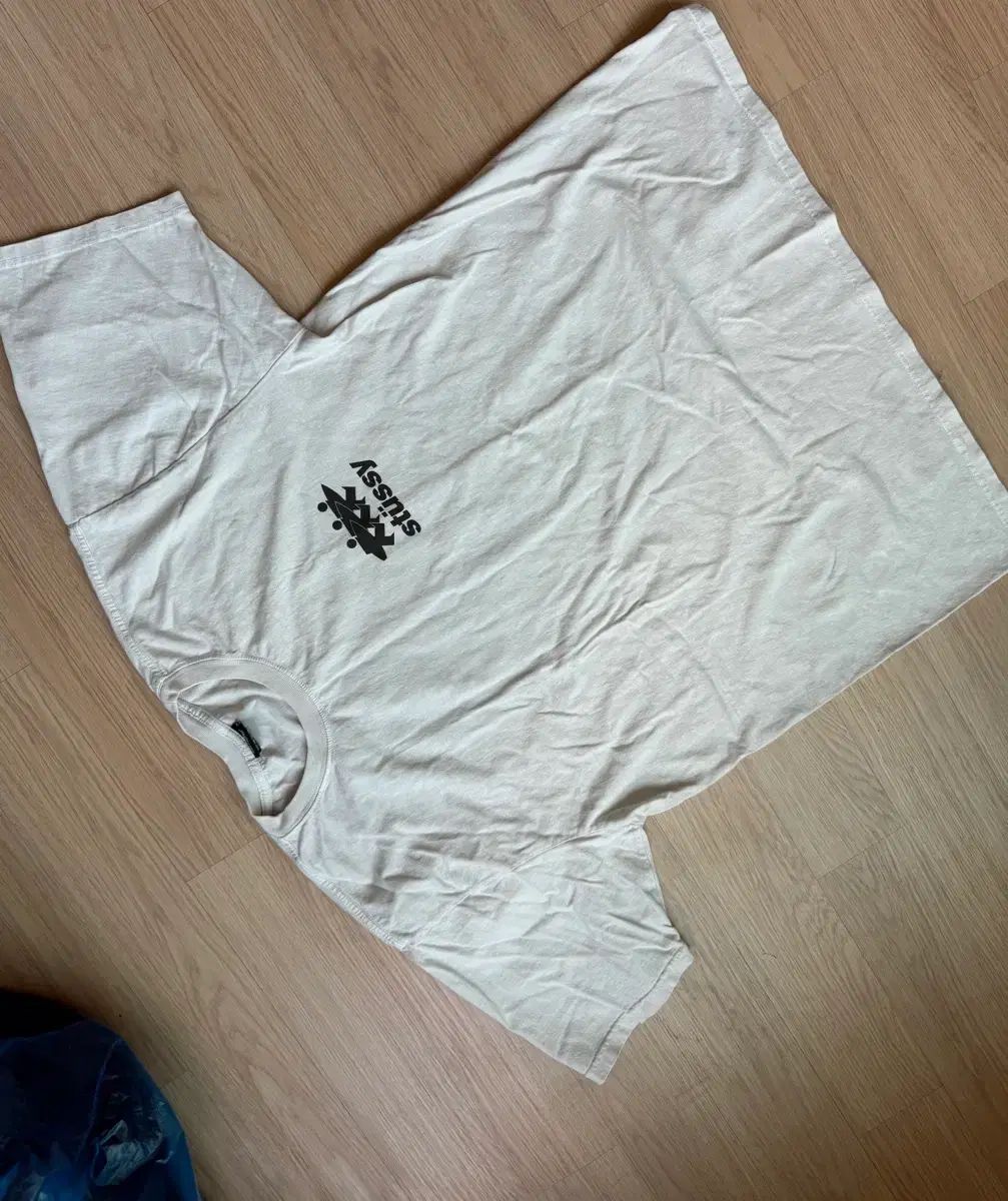 STUSSY サーフマン 半袖Tシャツ L ナチュラルカラー