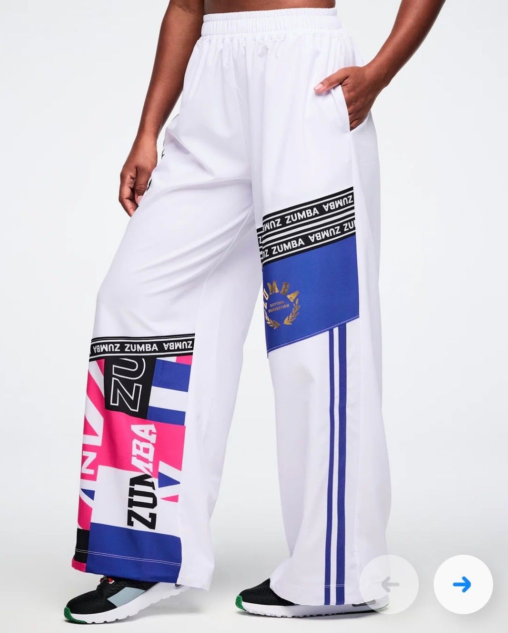 Worldwide High Waisted Wide Leg Track Pants ズンバ 正規品 ZUMBA