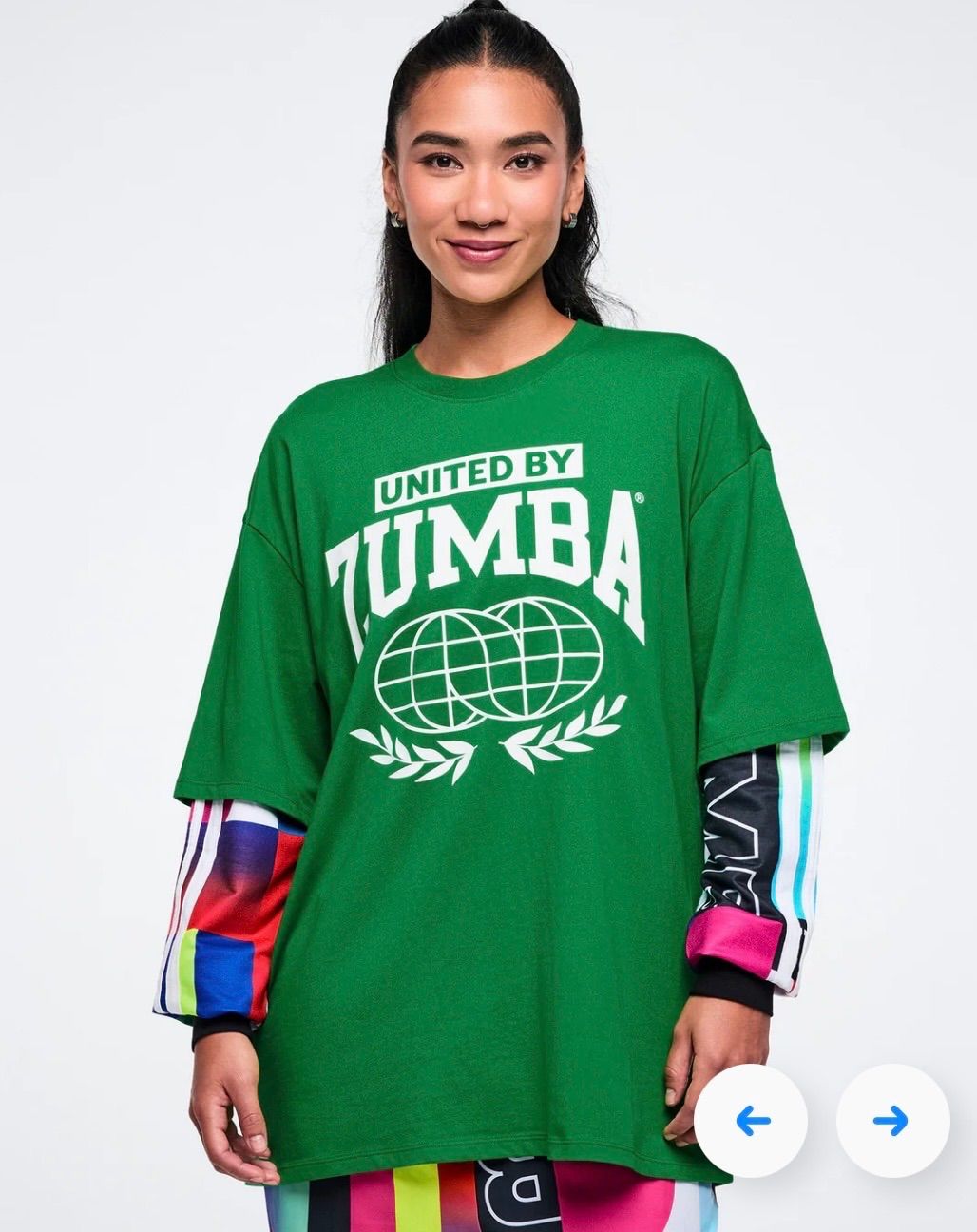 Worldwide Mens Oversized Crew Neck Tee ズンバ 正規品 ZUMBA