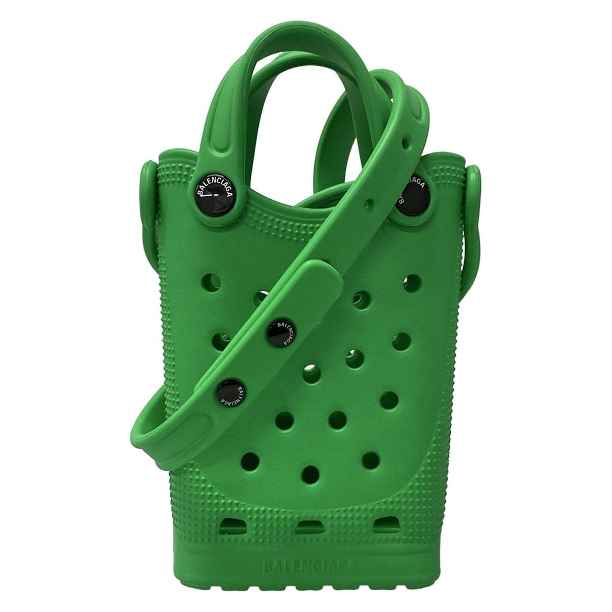 BALENCIAGA(バレンシアガ) ショルダーバッグ美品 クロックス フォン ホルダー グリーン スマホポシェット/クロックス