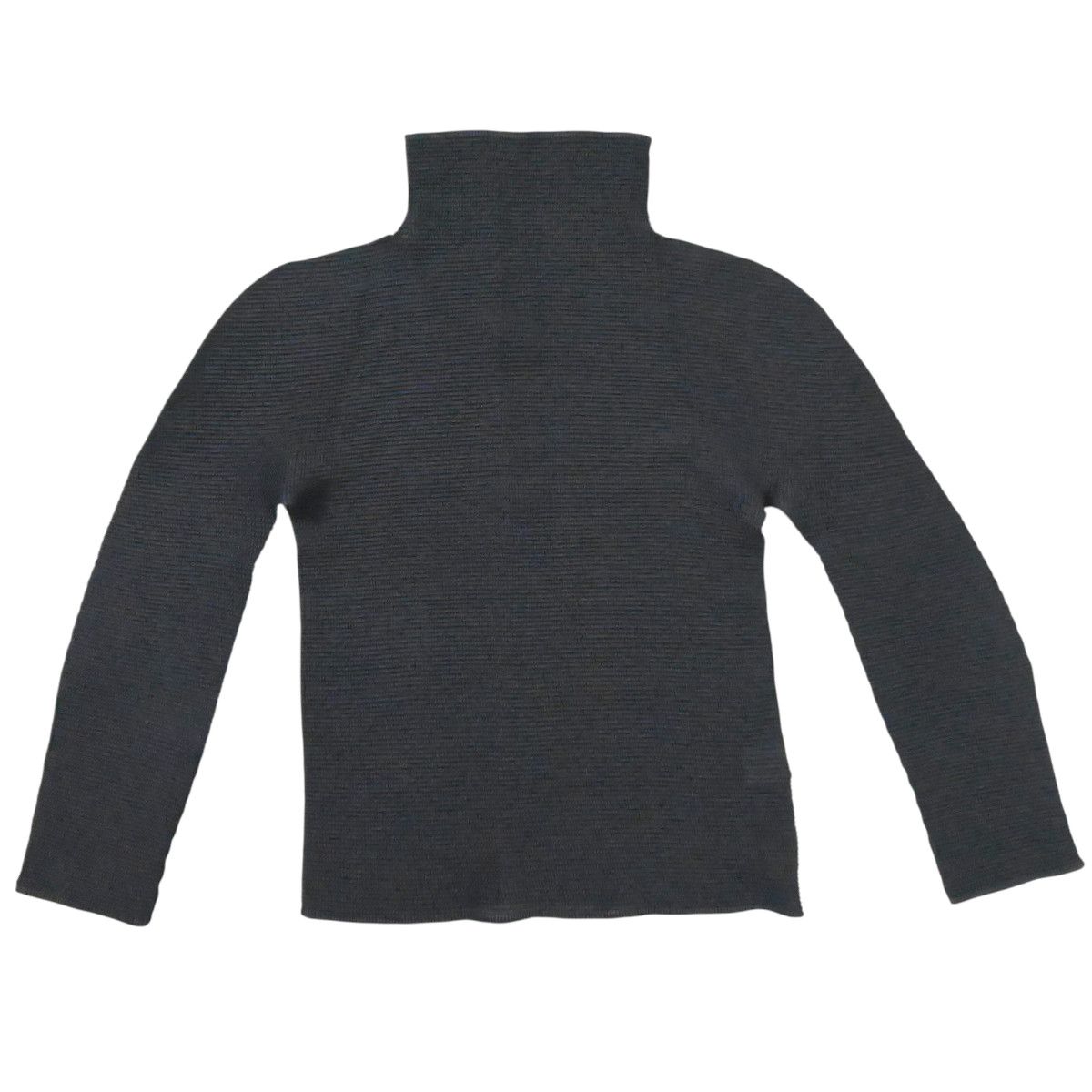 me ISSEY MIYAKE ミー イッセイミヤケ ポリエステル プリーツ タートルネック ロングスリーブ トップス ブラック K2606-k056YP