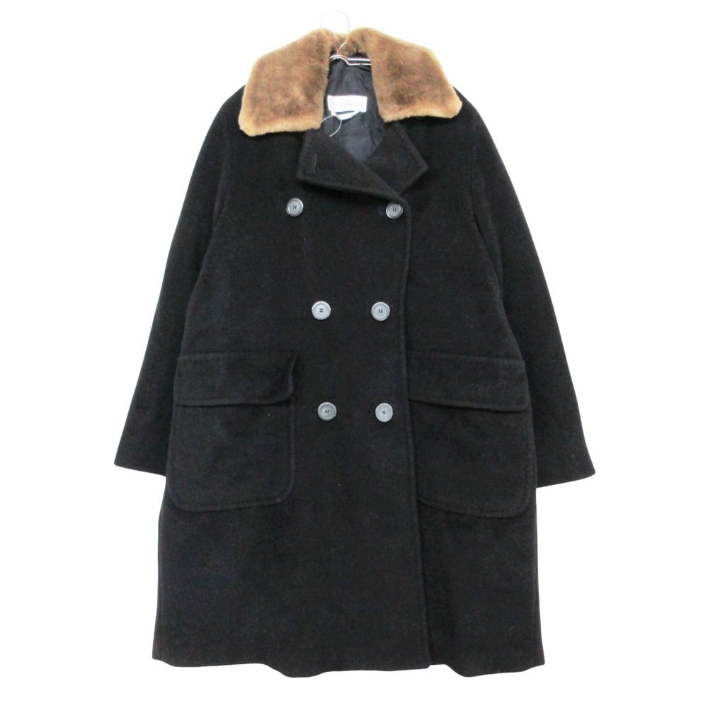 MAX MARA マックスマーラ チェスターコート 白タグ リアルファー衿