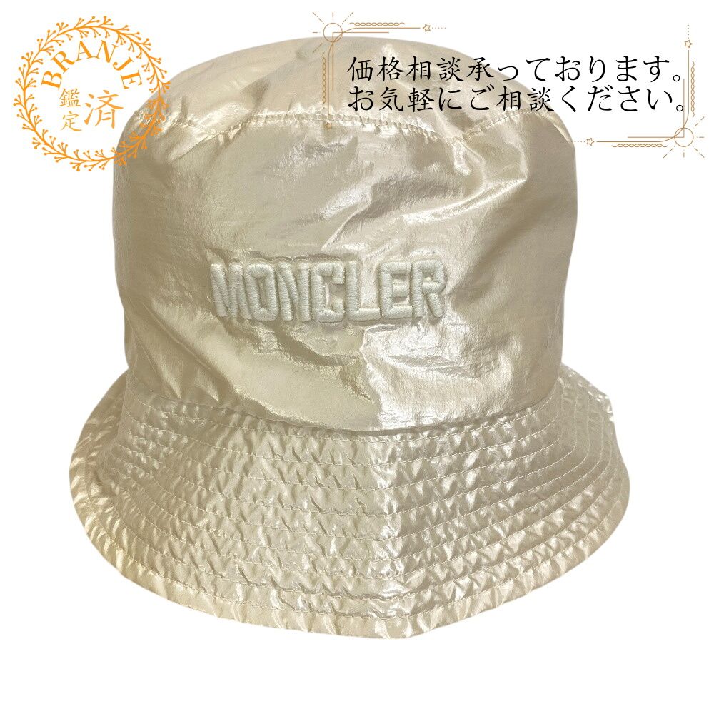 MONCLERモンクレール BUCKET 2022 バケットハット ロゴ その他帽子 ホワイト