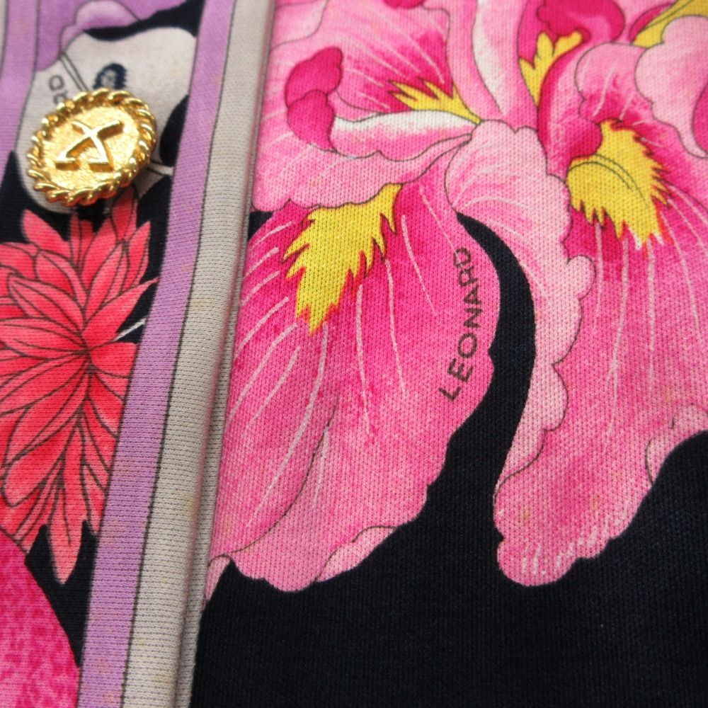 レオナール LEONARD ノーカラージャケット FASHION 花柄 LEONARD（ノー