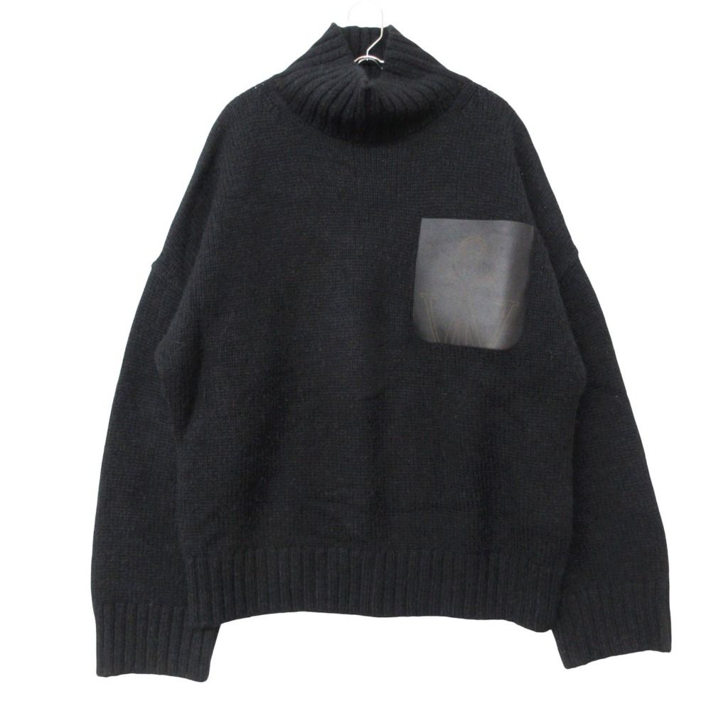 JW ANDERSON J.W.アンダーソン セーター PATCH POCKET JUMPER ハイネック セーター 胸ポケット ブラック M メンズ 【中古】 26,000円