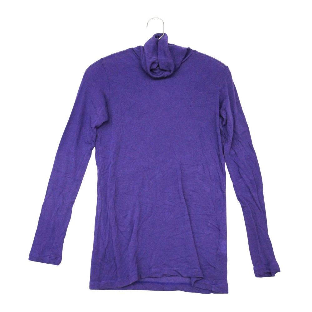 ISSEY MIYAKE イッセイミヤケ ニット ハイネック カットソー 長袖 トップス パープル 【S】 レディース 【中古】