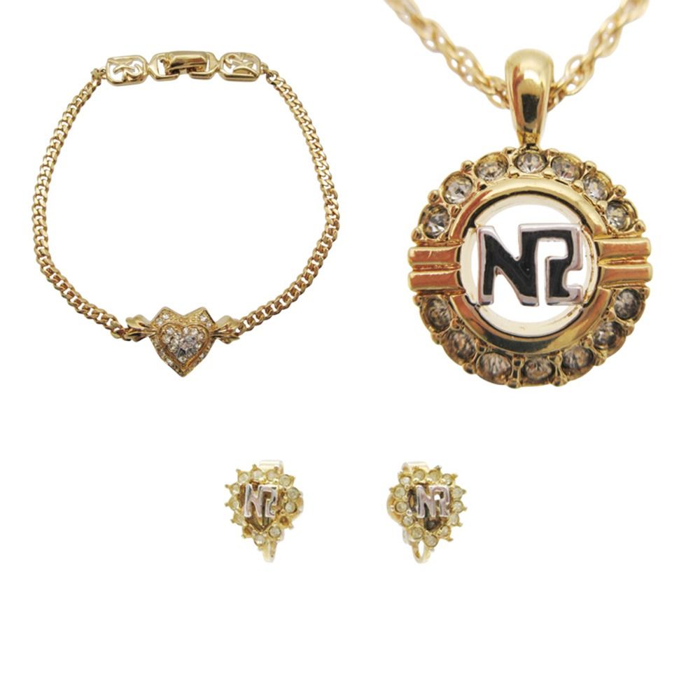 レディース NINA RICCI ニナリッチ アクセサリー NR ロゴ ストーン装飾 