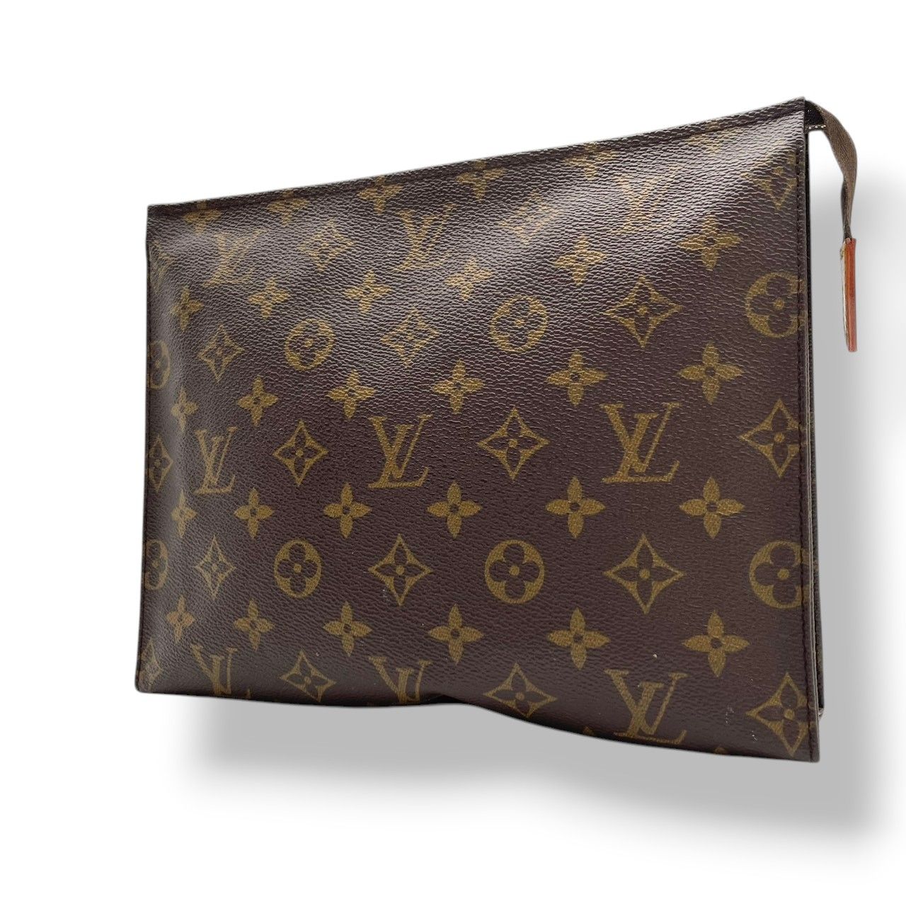 【良品】 ルイヴィトン LOUIS VUITTON ポッシュ・トワレット セカンドバッグ クラッチバッグ ポーチ モノグラム PVC レザー ブラウン 茶 ゴールド金具 メンズ レディース ユニセックス デイリー お出かけ 定番 人気 鞄 カバン S93