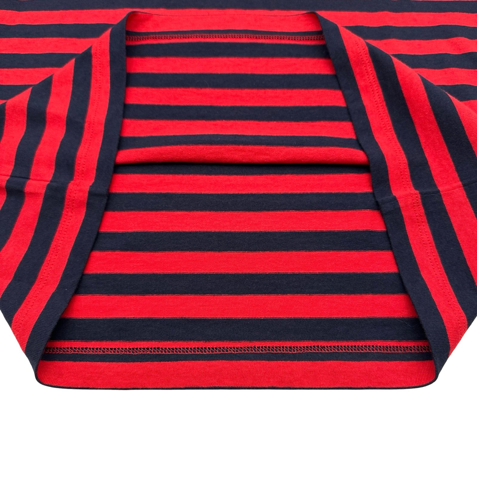 モンクレール MONCLER ロゴワッペンボーダー半袖Tシャツ レッド 