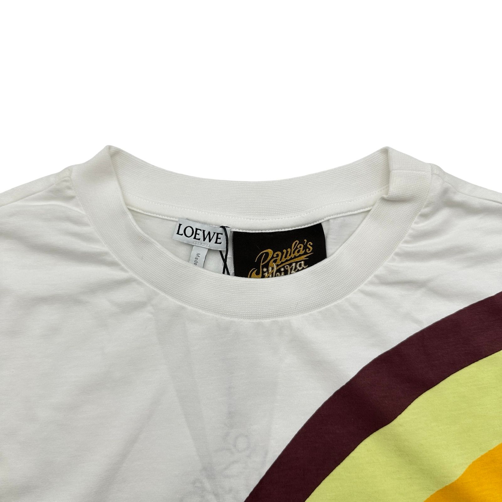 ロエベ LOEWE プリントTシャツ S616Y22X21 ホワイト コットン 
