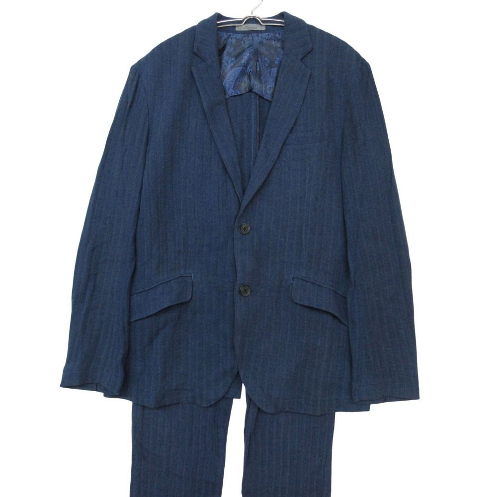 MEN'S TENORAS ティノラス セットアップ スーツ ジャケット パンツ レーヨン コットン ネイビー M【M】 メンズ 【中古】