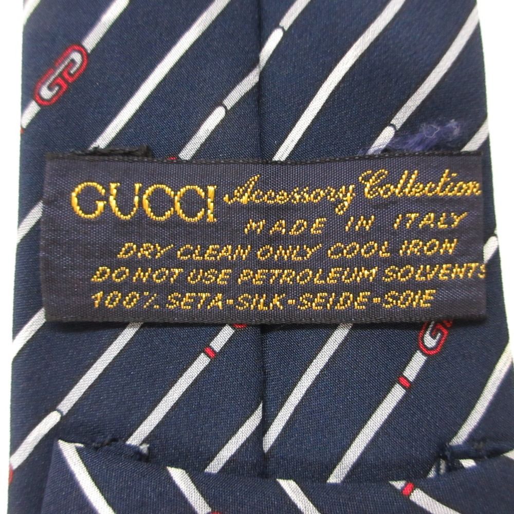 GUCCI グッチ ネクタイ シルク100％ インターロッキングGロープ