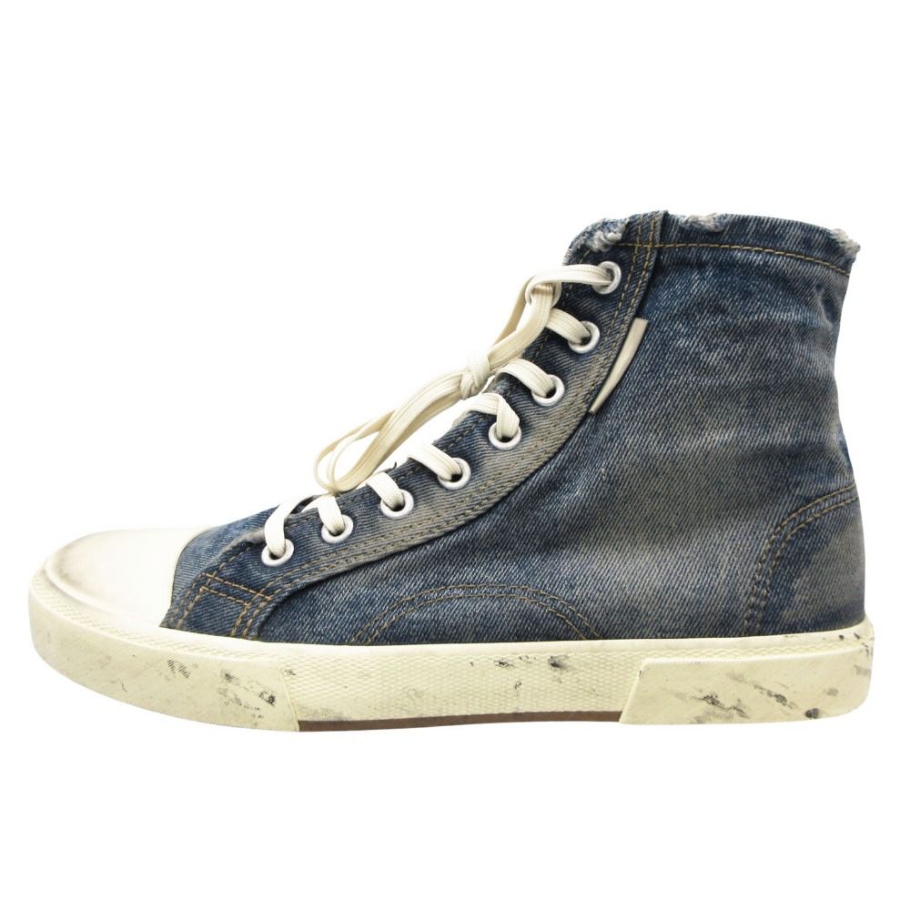BALENCIAGA バレンシアガ スニーカー デニム ハイカット シューズ ヴィンテージ加工 靴 688752 インディゴ 10 28.5cm メンズ 【中古】