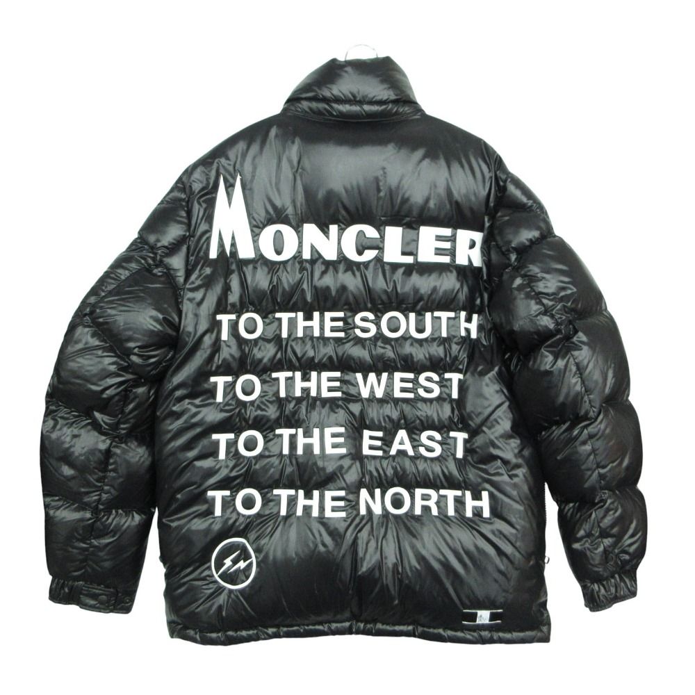 MONCLER モンクレール ジーニアス 7 FRAGMENT フラグメント ヒロシ フジワラ ダウンジャケット MAKINNON ブルゾン ロゴ ナイロン アウター ブラック 4【XL】 メンズ 【中古】