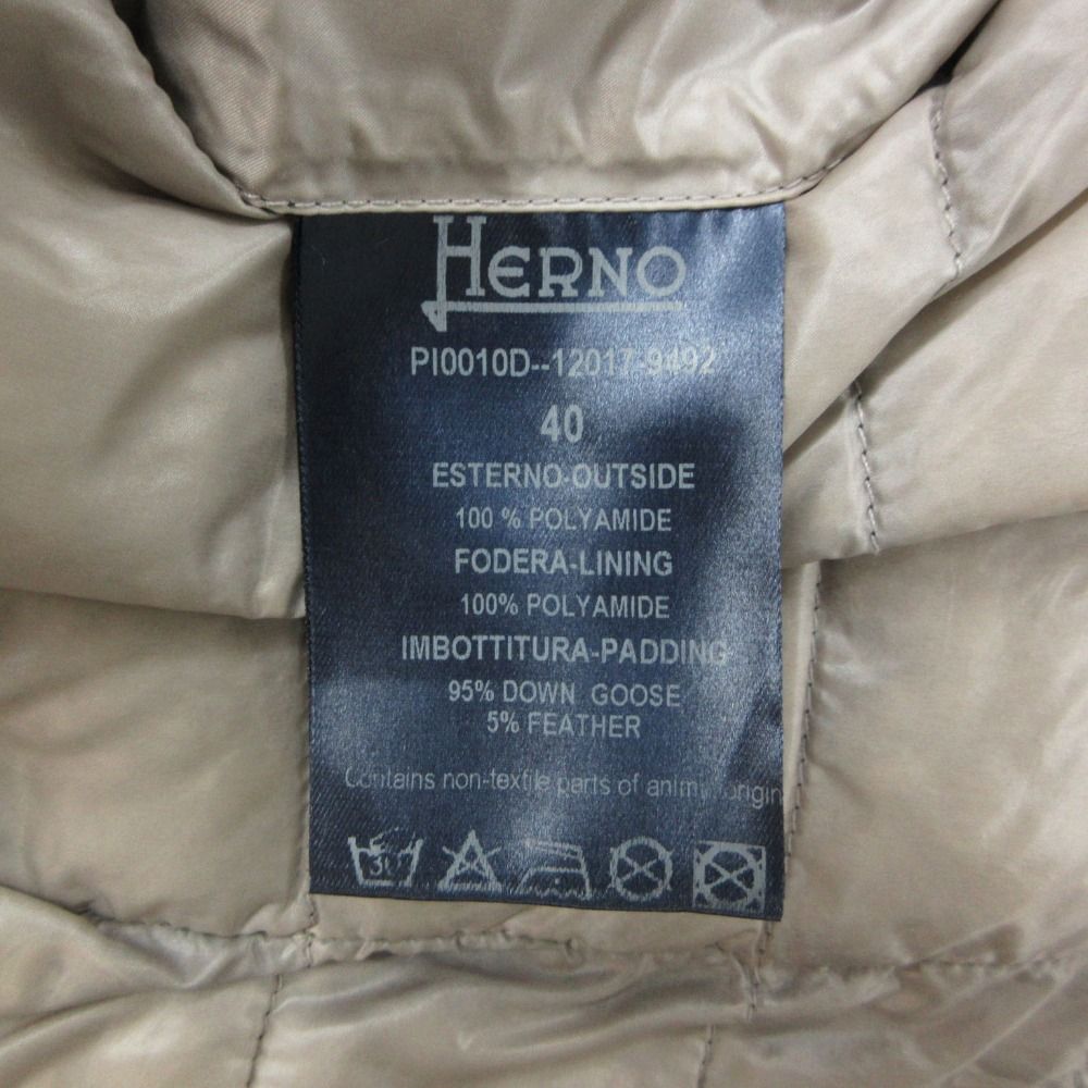 Herno ヘルノ ダウンジャケット リバーシブル ブルゾン 半袖 ナイロン 