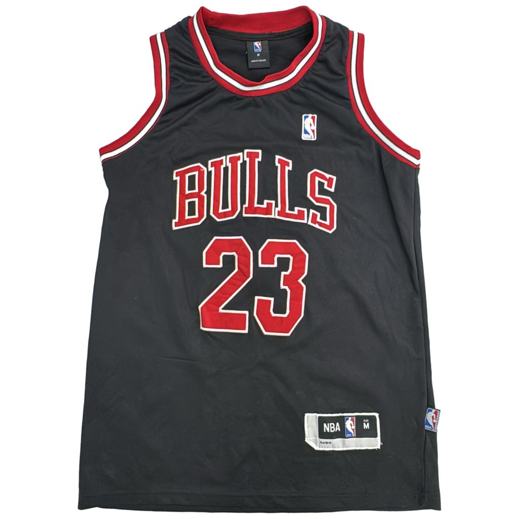 NBA シカゴ・ブルズ Michael Jordan マイケル・ジョーダン ユニフォーム プロチーム バスケ ブラック(メンズ M)中古 古着 Y3084