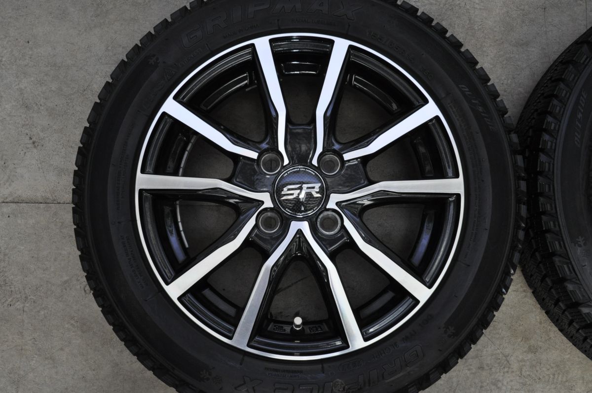 バリ溝】SR 4.5J 14in +44 PCD100 グリップマックス グリップアイス X 