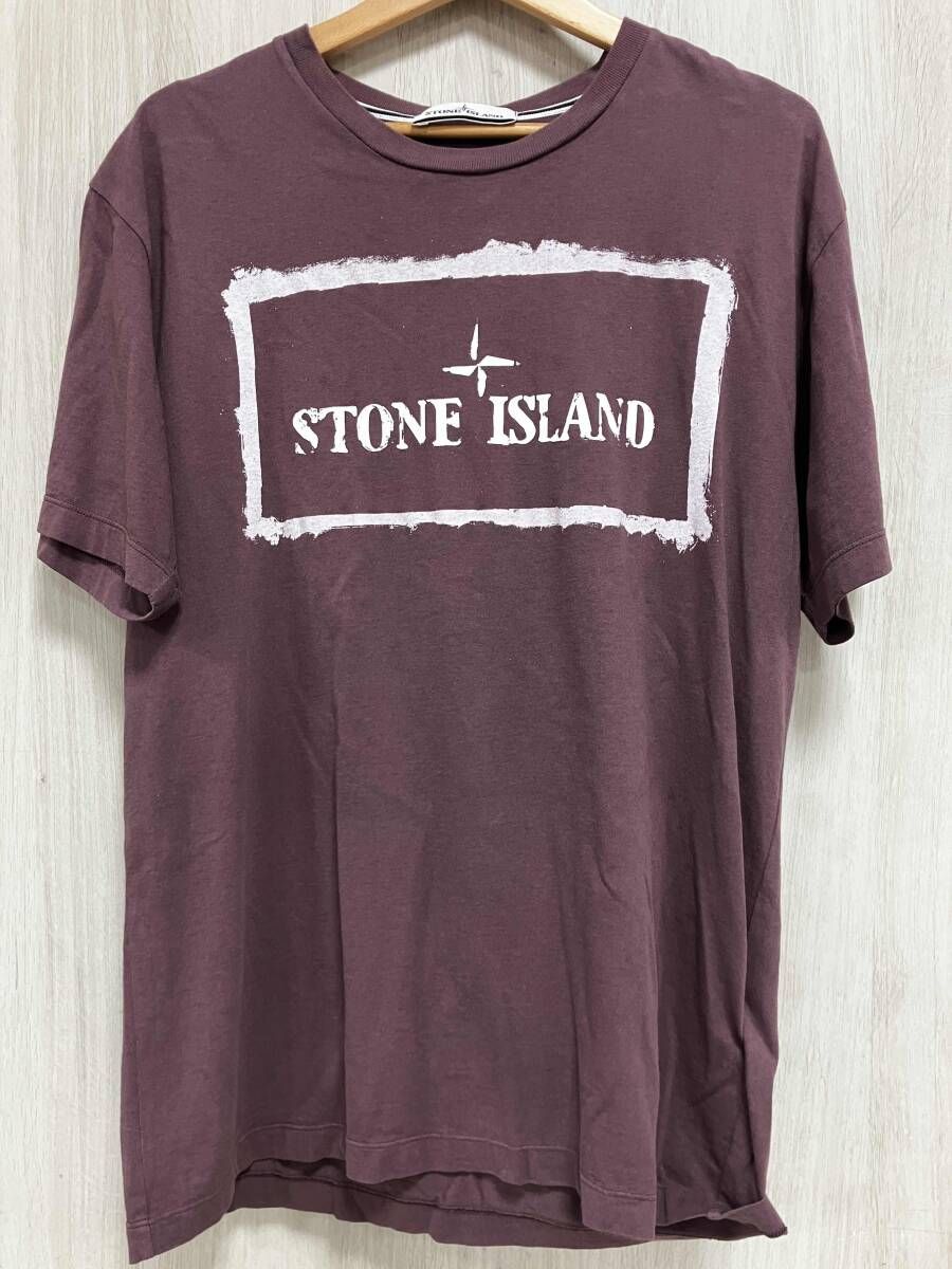 STONE ISLAND/ストーンアイランド/半袖Tシャツ/クルーネック/パープル/サイズL/74152NS80
