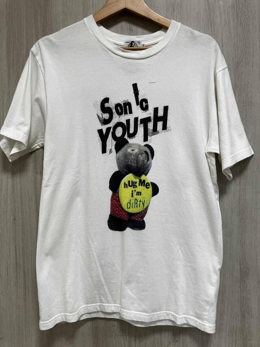 HYSTERIC GLAMOUR/ヒステリックグラマー/半袖Tシャツ/HUG I’M DIRTY Tシャツ/SONIC YOUTH/ホワイト/サイズS/02211CT07
