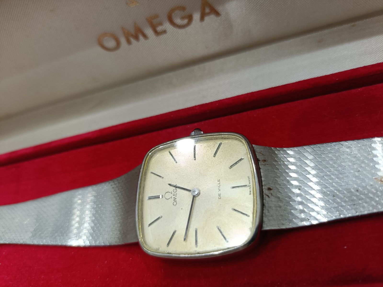 【不動】オメガ OMEGA　デ・ヴィル De Ville 時計 スクエア