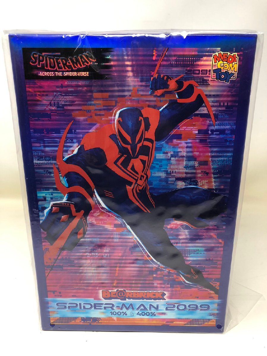 ◆未使用 未開封 BE@RBRICK SPIDER-MAN アクロス ベアブリック スパイダーマン 2099 100% & 400%◆10316