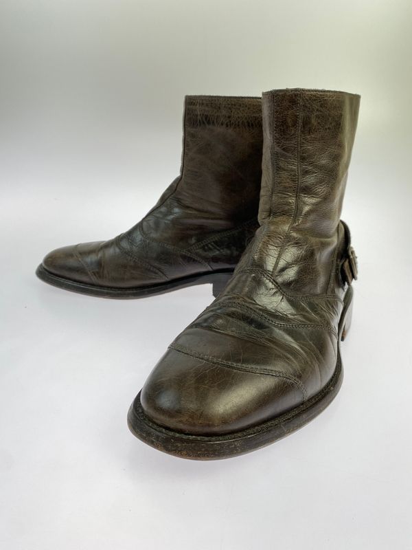 BELSTAFF ベルスタッフ ZIP LEATHER BOOTS ジップ レザーブーツ 靴 【164-260611-yn-07-min】
